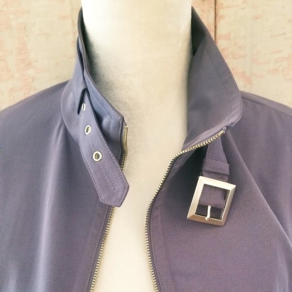 Make Offer St. John Moto Jacket Small Purple - Picture 2 of 8